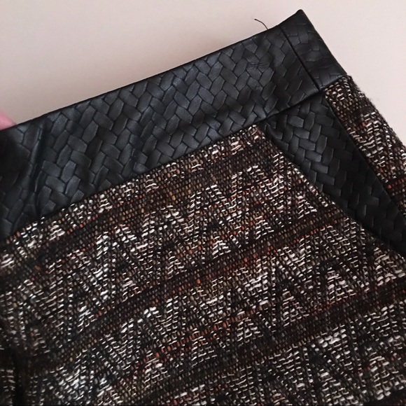 Trina Turk Tweed and Black Leather Shorts - Picture 2 of 15